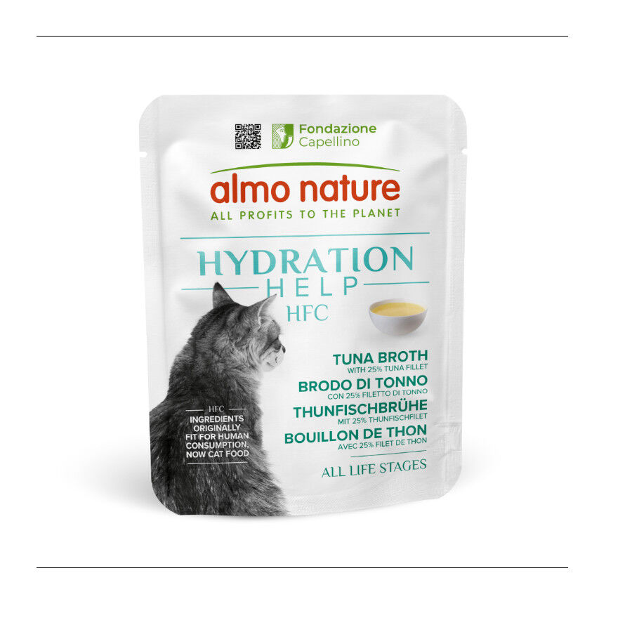 50 g Almo Nature HFC Hydration Help Fil&eacute; de Atum com Caldo sach&ecirc; para gatos, , large Imagem n&uacute;mero 1